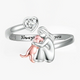 Anne™ - Bague avec Icône de Chien (Rose)